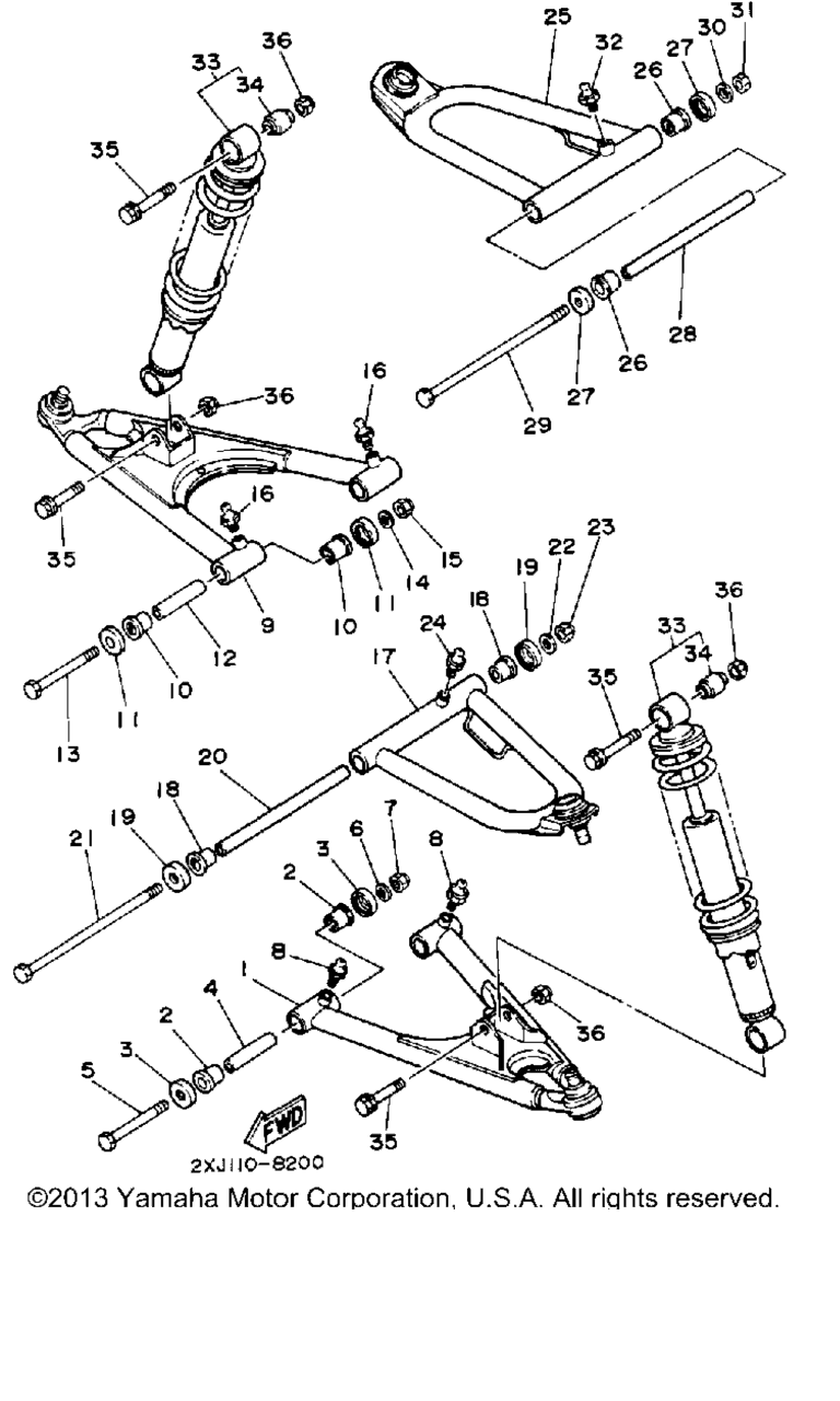Схема узла Передняяsuspension Wheel