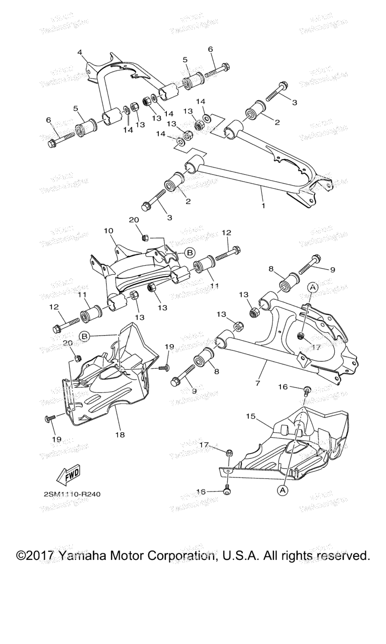 Схема узла Задний Рычаг