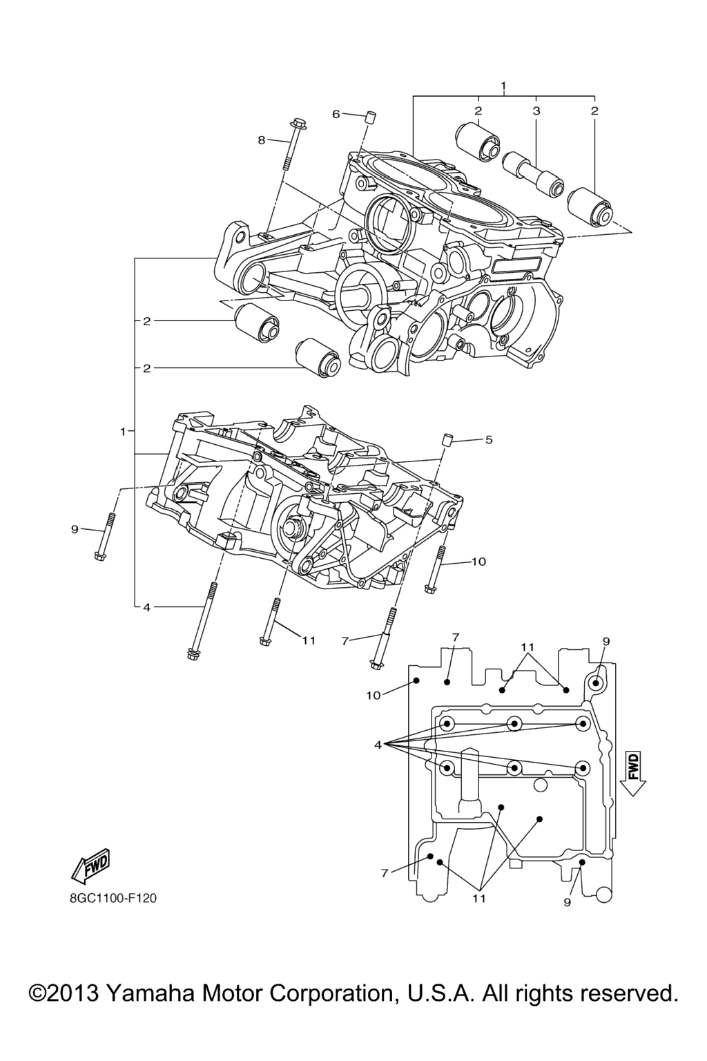 Схема узла Корпус Двигателя