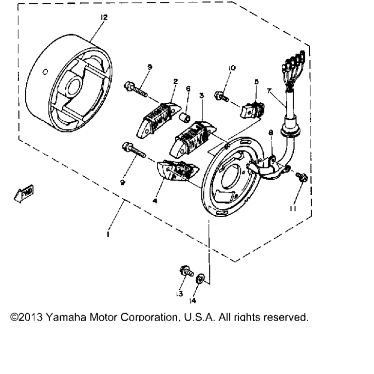Схема узла C - D - I - Магнето Sr540D