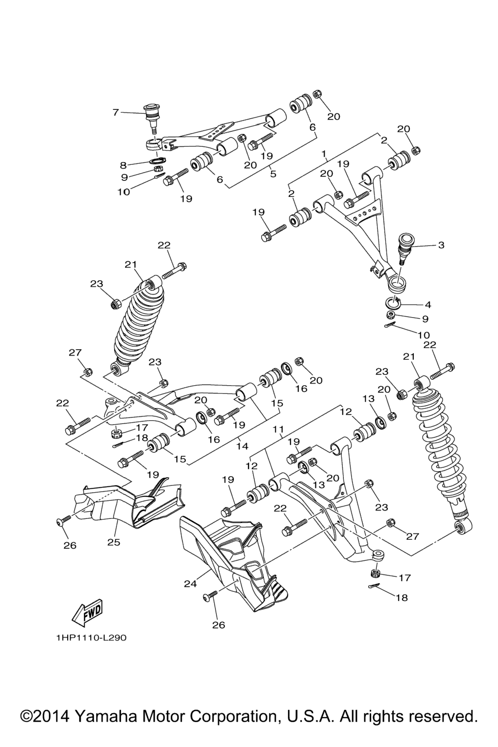 Схема узла Передняяsuspension Wheel