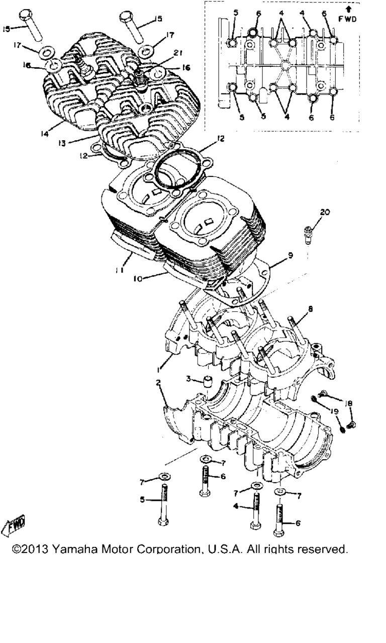 Схема узла Картер - Цилиндр