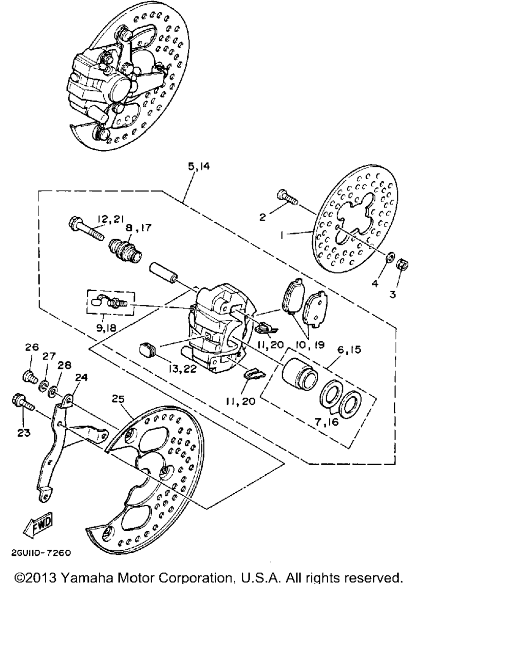 Схема узла Передний Тормозной Суппорт