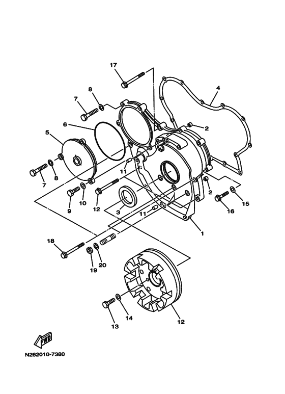 Схема узла P.t.o.油圧ｸﾗﾂﾁ 1 (Hp10-A; Ap) Для Yamaha D203Kuh-Ts