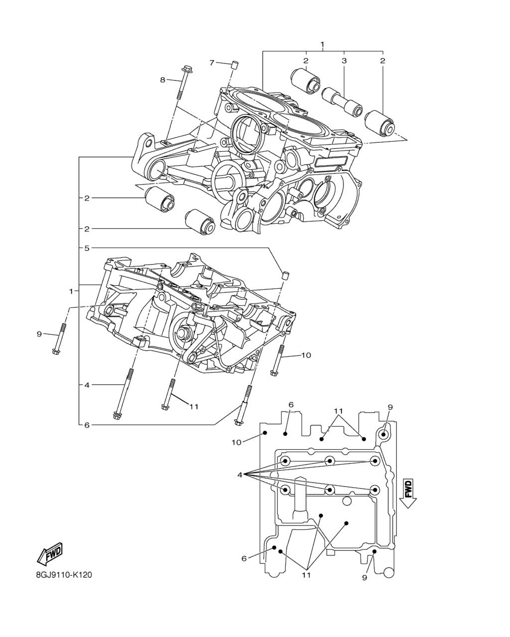 Схема узла Корпус Двигателя