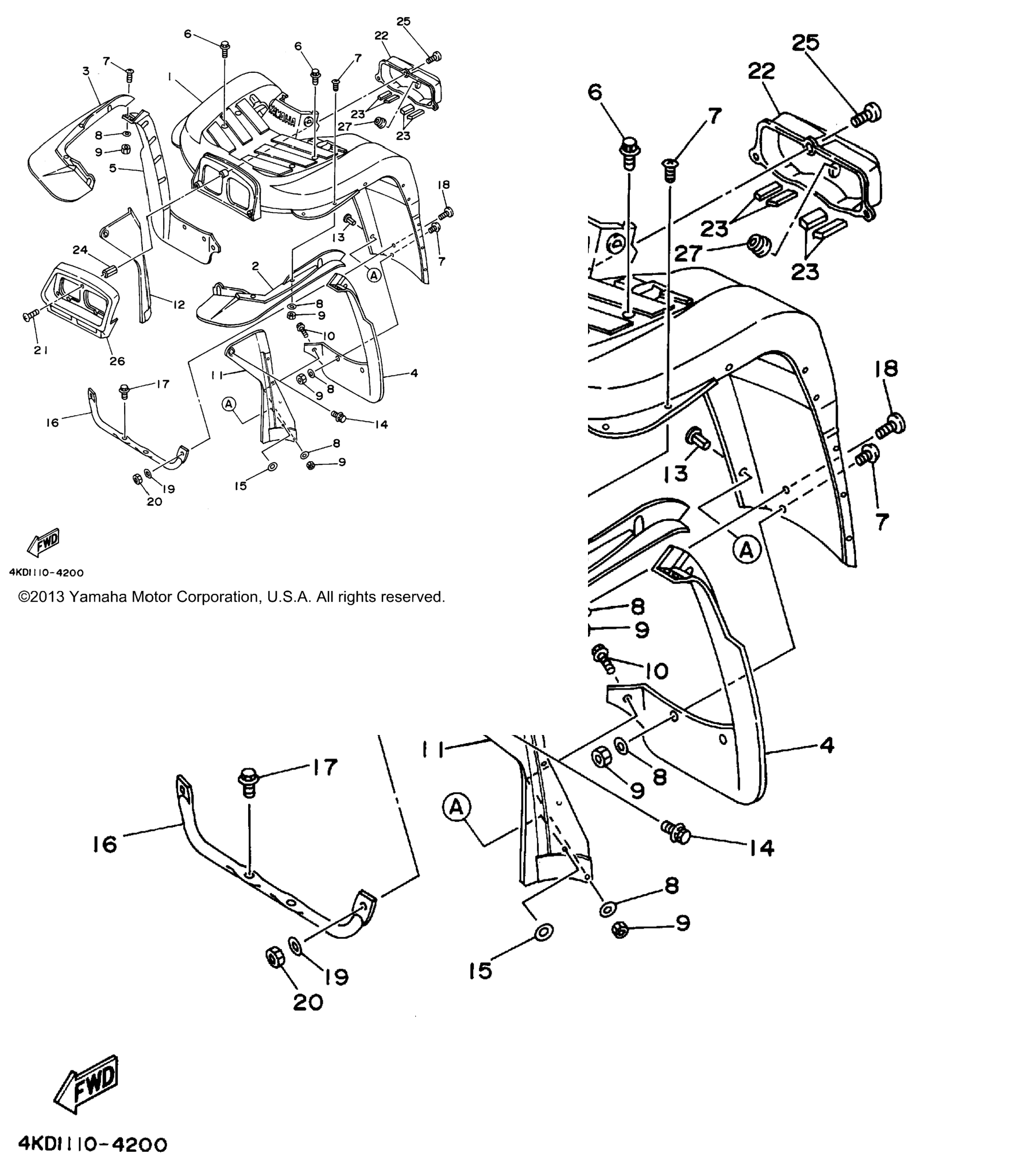 Схема узла Передний Крыло
