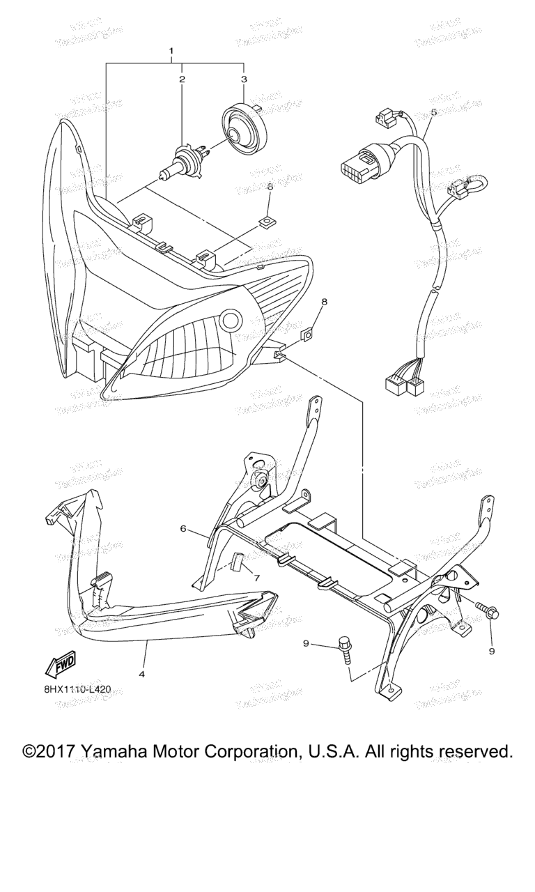 Схема узла Фары