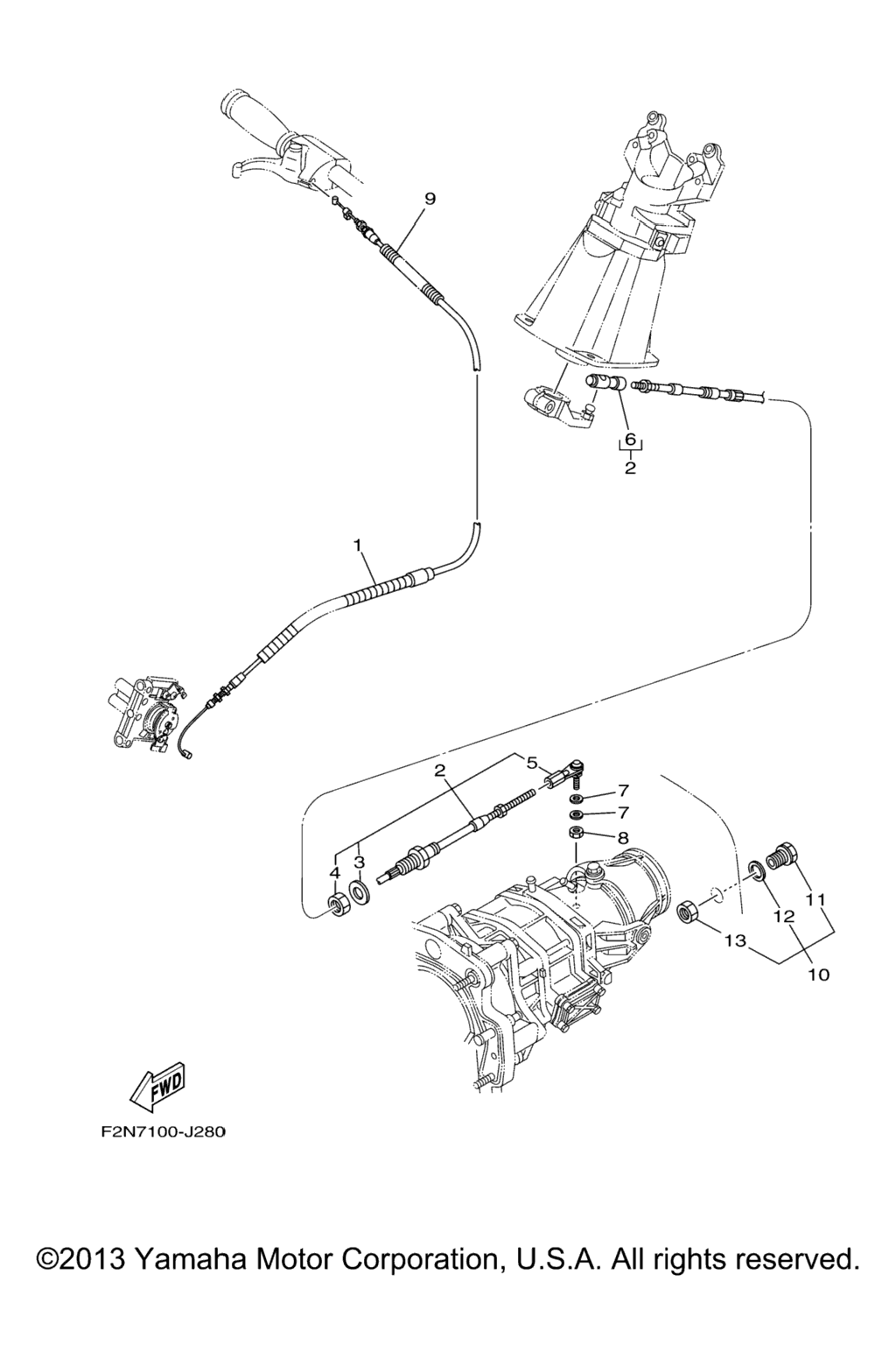 Схема узла Управляющий Трос