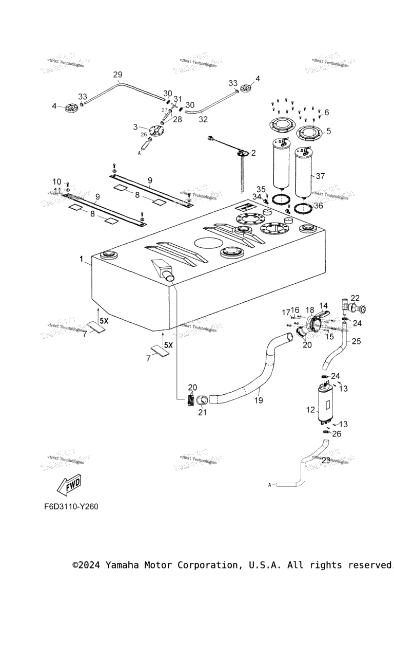 Схема узла Топливные Баки