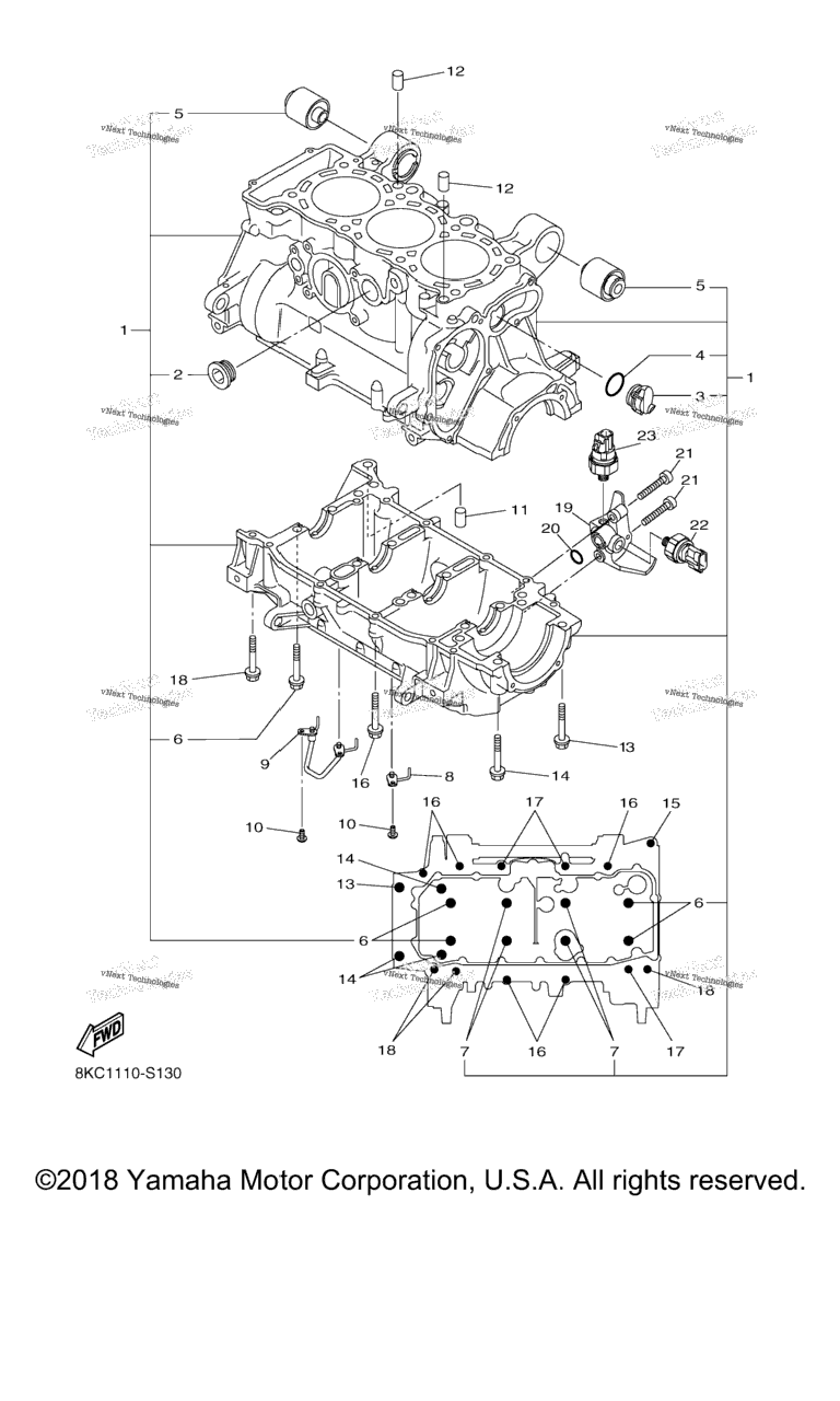 Схема узла Корпус Двигателя