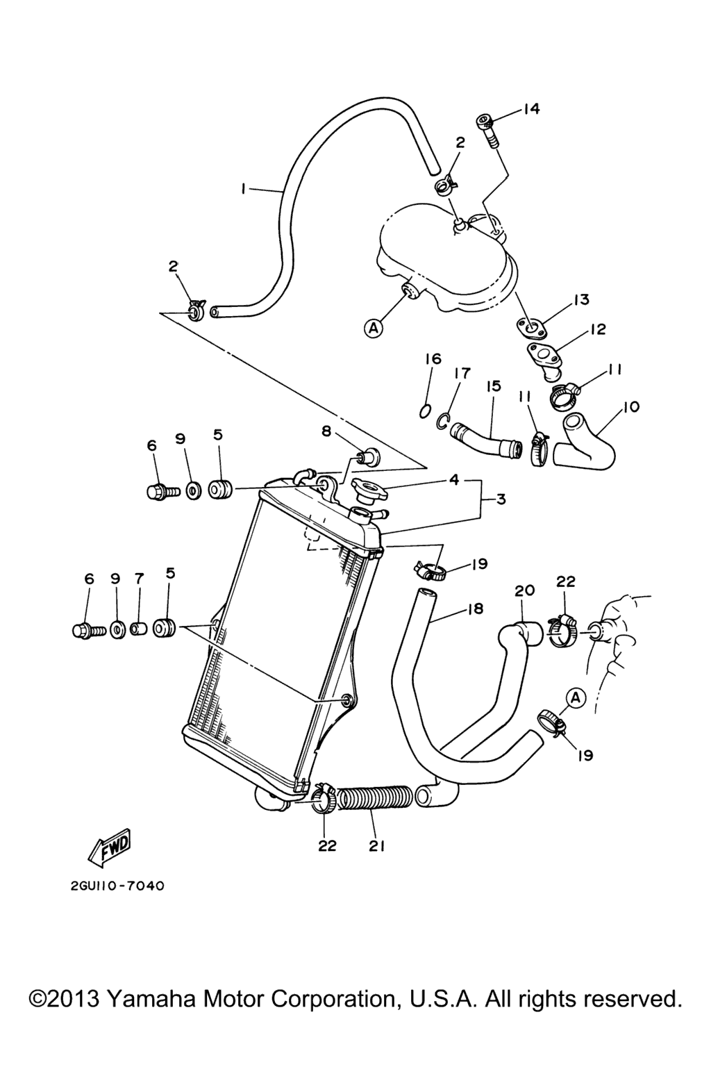 Схема узла Шланги Радиатора