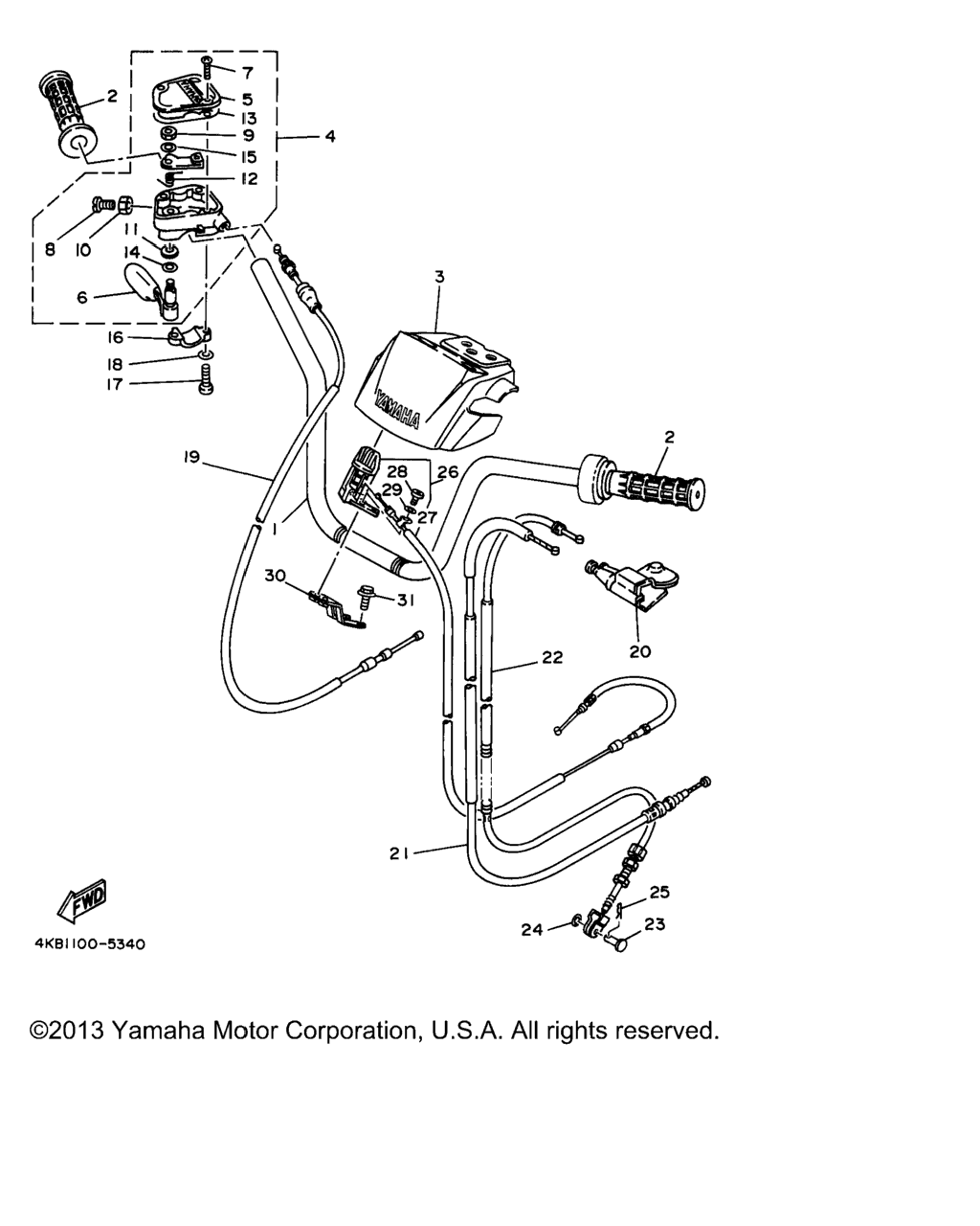 Схема узла Кабель Руля