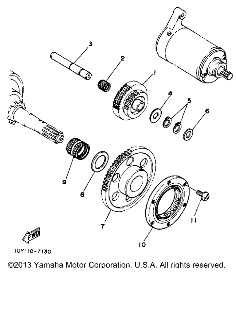 Схема узла Муфта Стартера