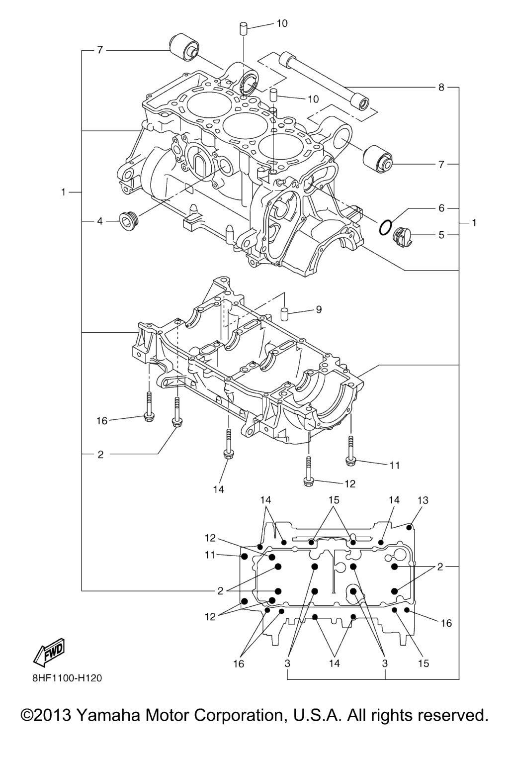 Схема узла Корпус Двигателя