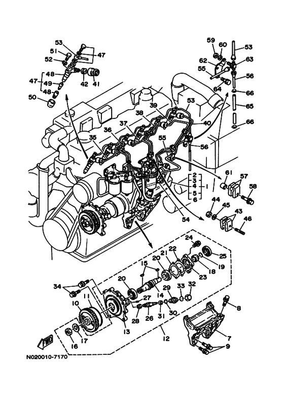Схема узла Топливная Система Для Yamaha Md855Kuh