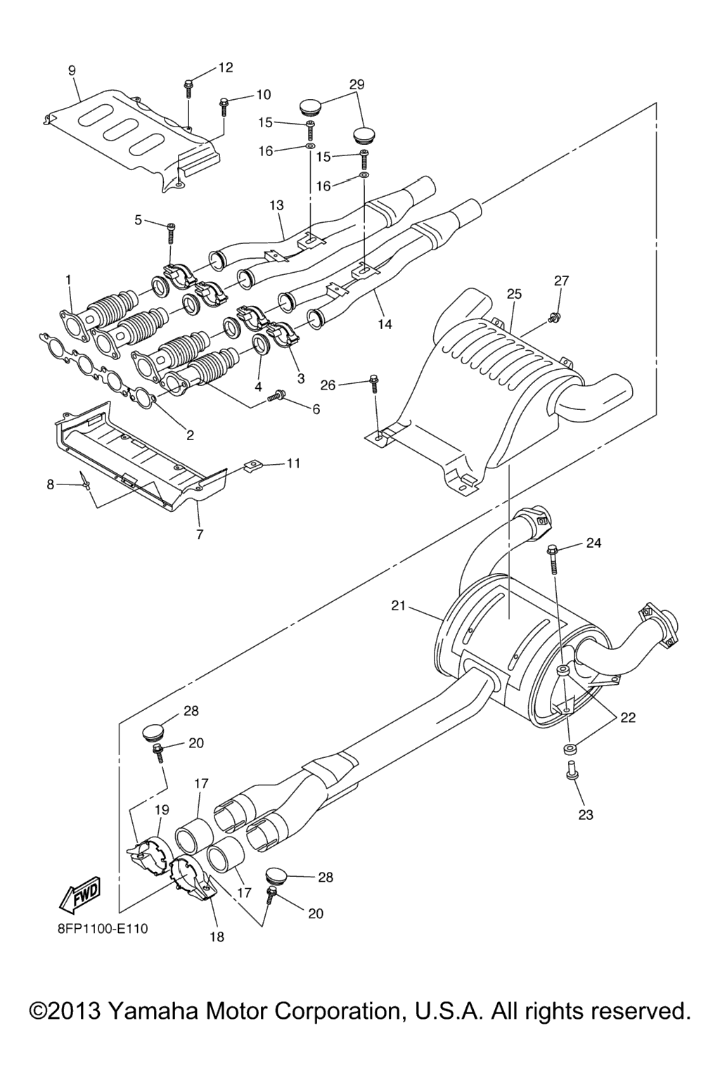 Схема узла Выхлопные Системы