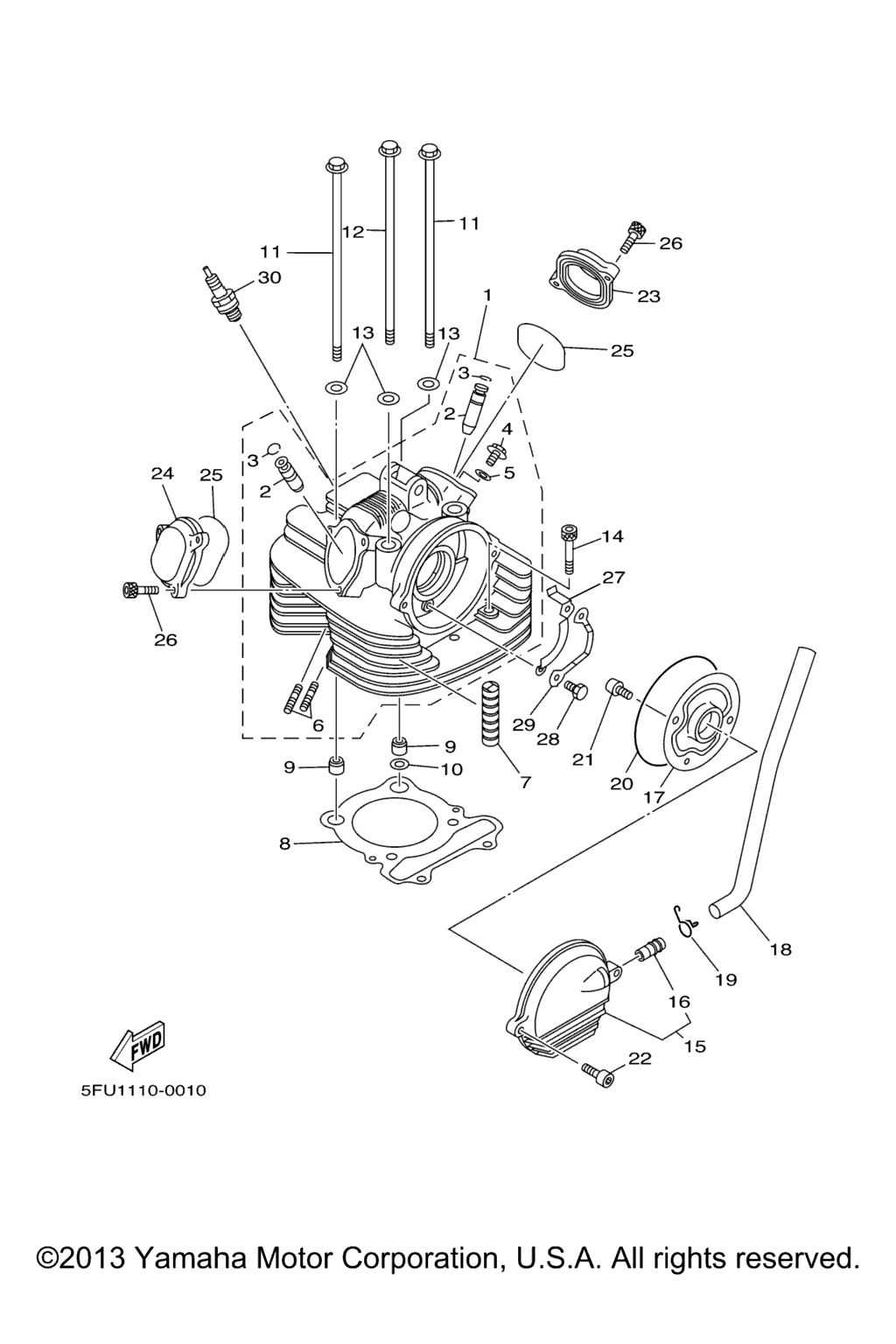 Схема узла Головка Цилиндра