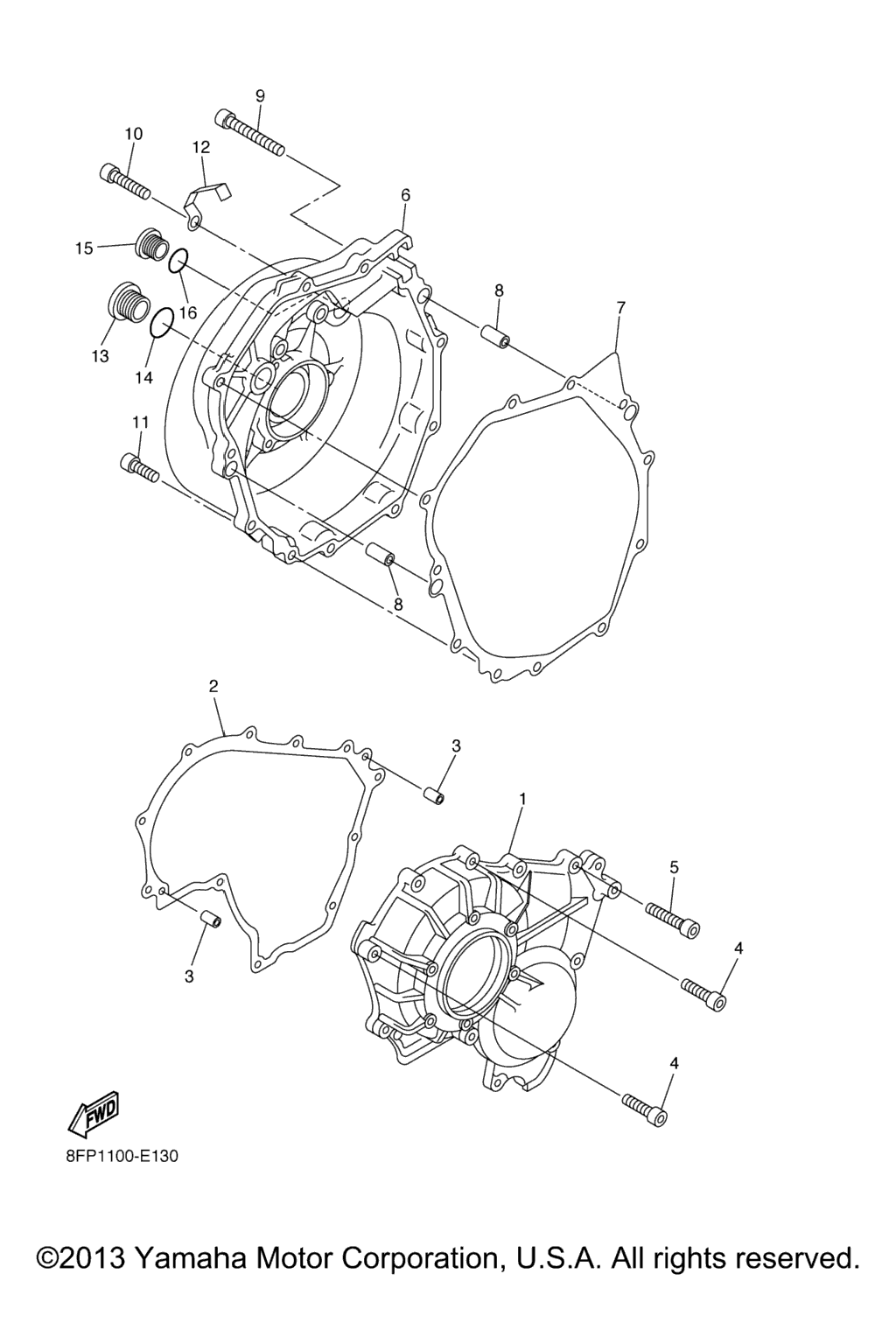 Схема узла Крышка Картера 1