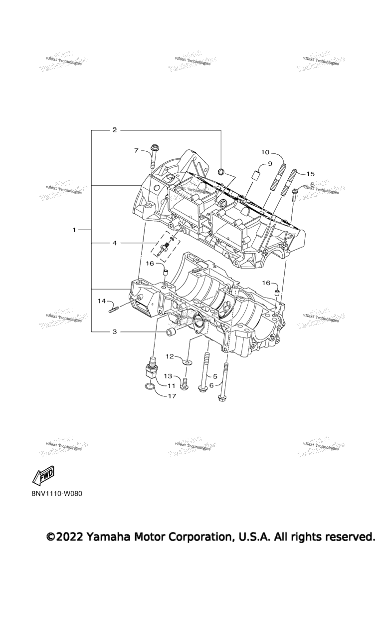 Схема узла Корпус Двигателя