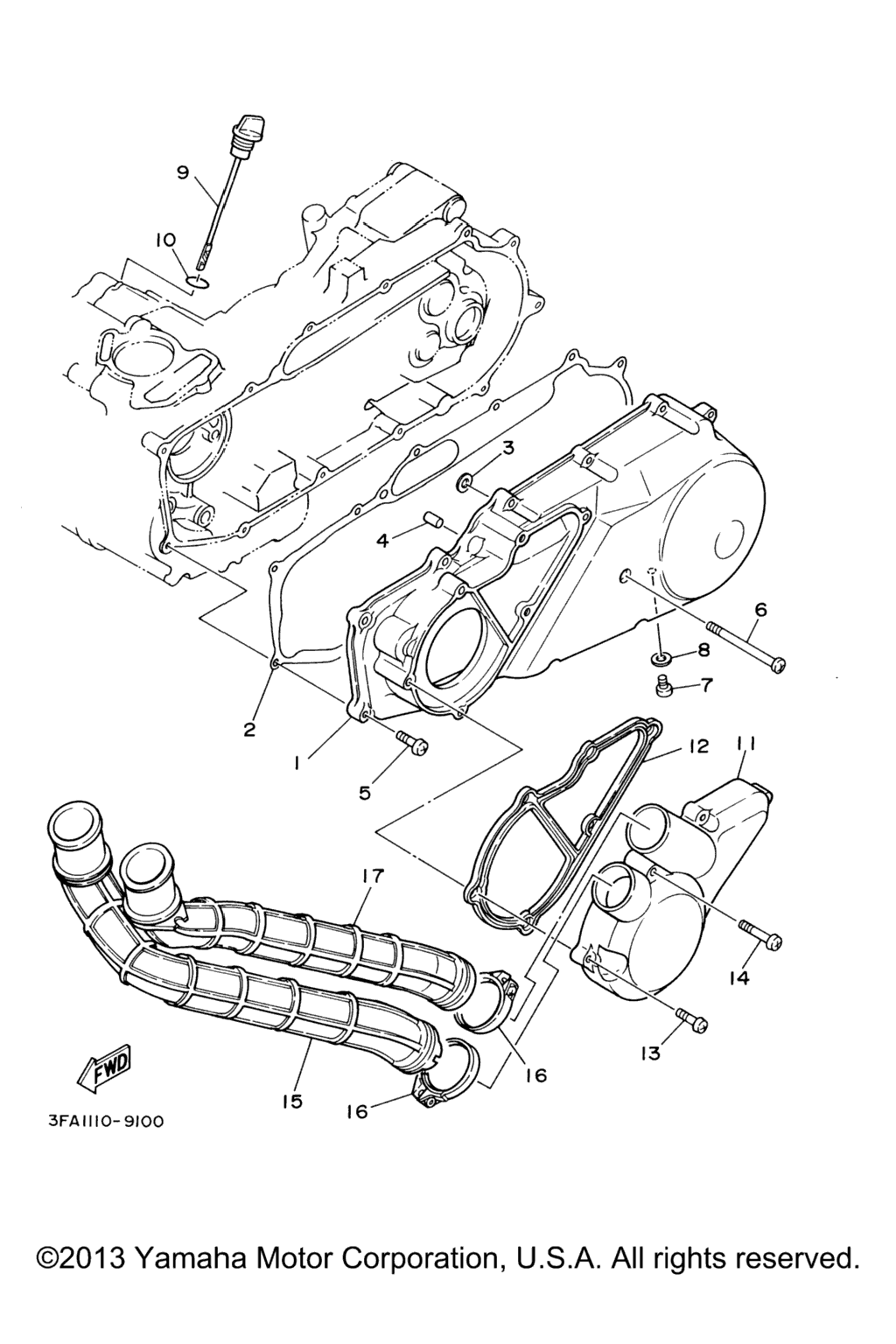 Схема узла Крышка Картера 1