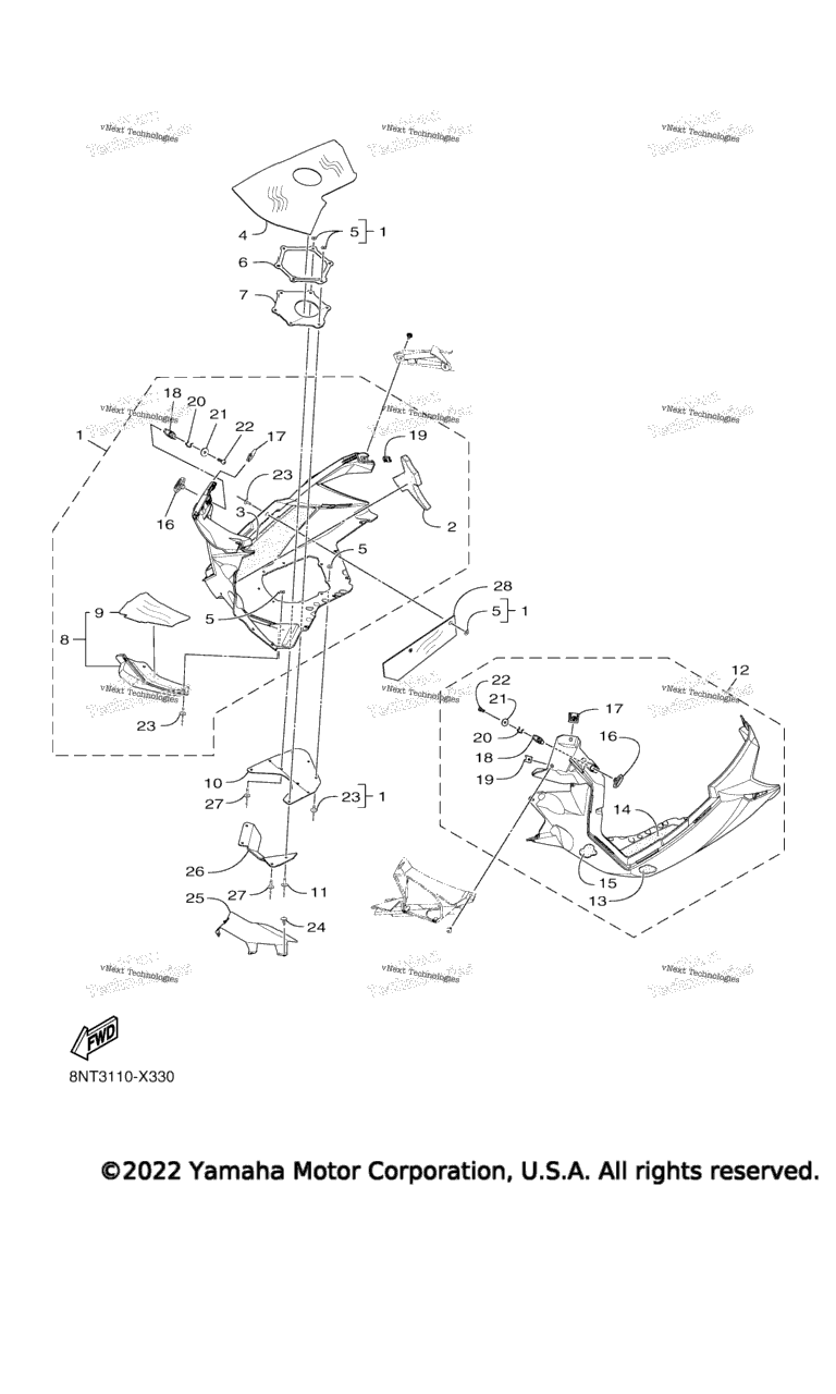 Схема узла Капот