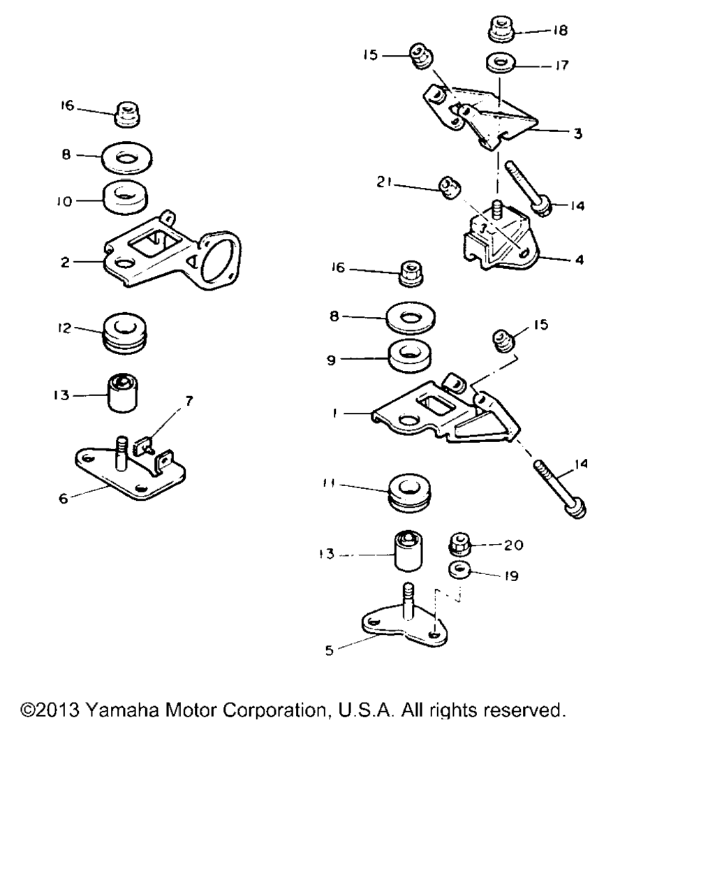 Схема узла Крепление Двигателя
