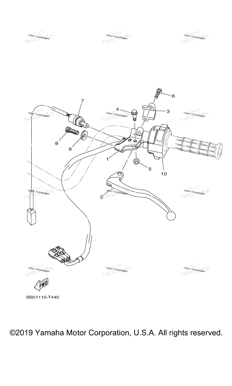 Схема узла Рычаг Переключения Ручки