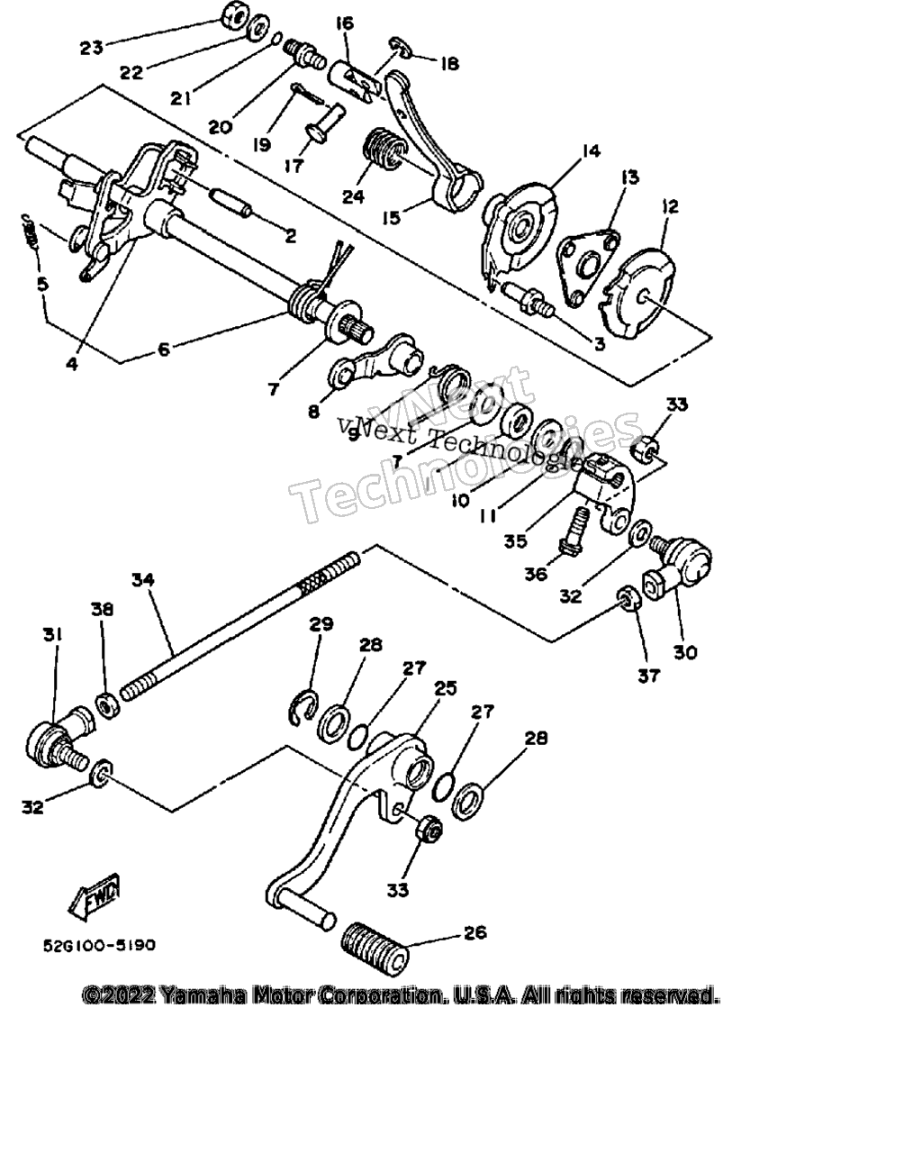 Схема узла Вал Переключения