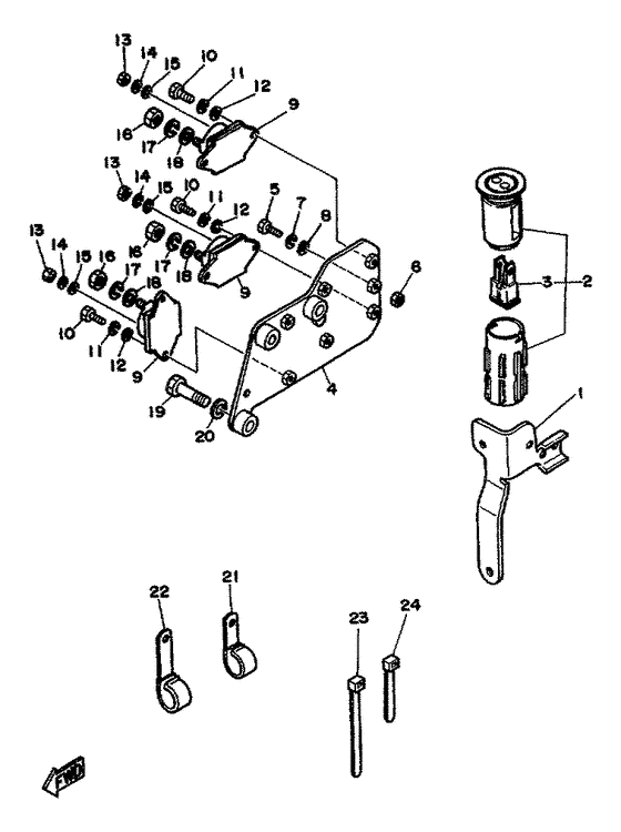 Схема узла Electric Parts 2 Для Yamaha V8 5.8