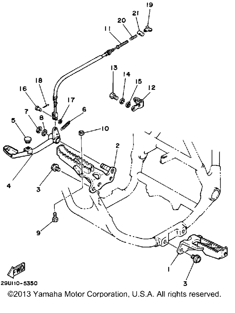 Схема узла Подножка-Держатель