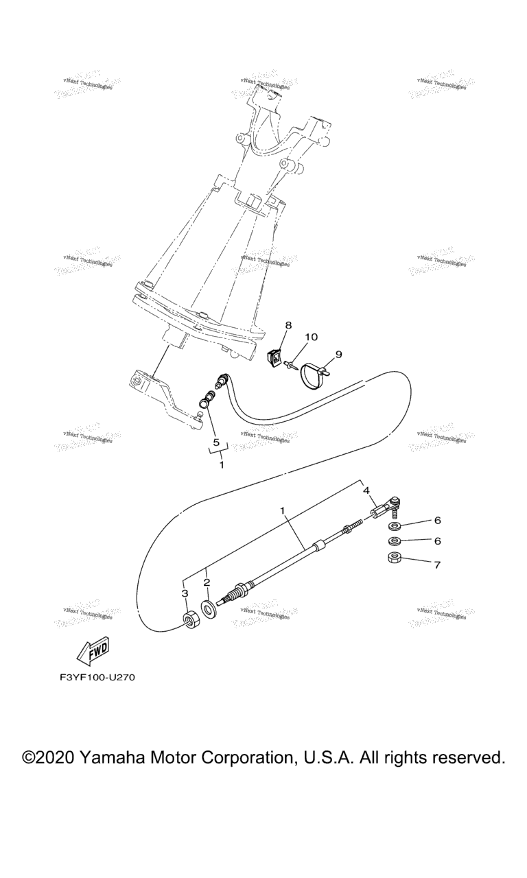 Схема узла Управляющий Трос
