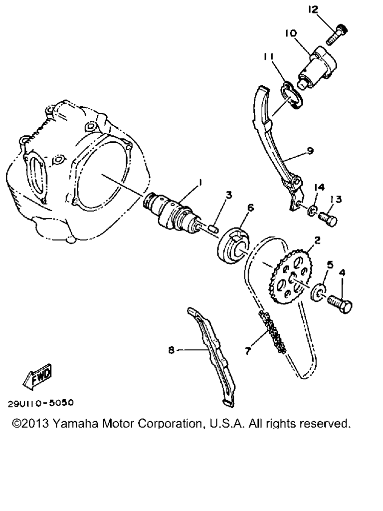 Схема узла Распредвал - Цепь