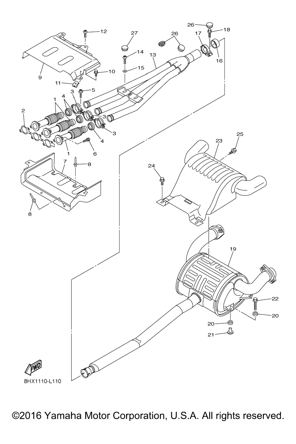Схема узла Выхлопные Системы
