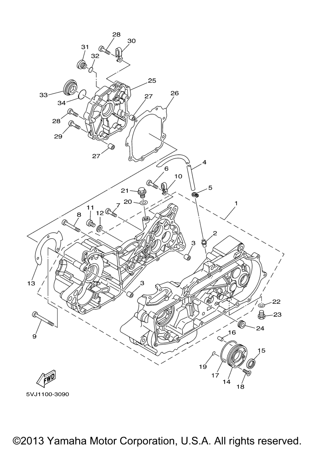 Схема узла Корпус Двигателя
