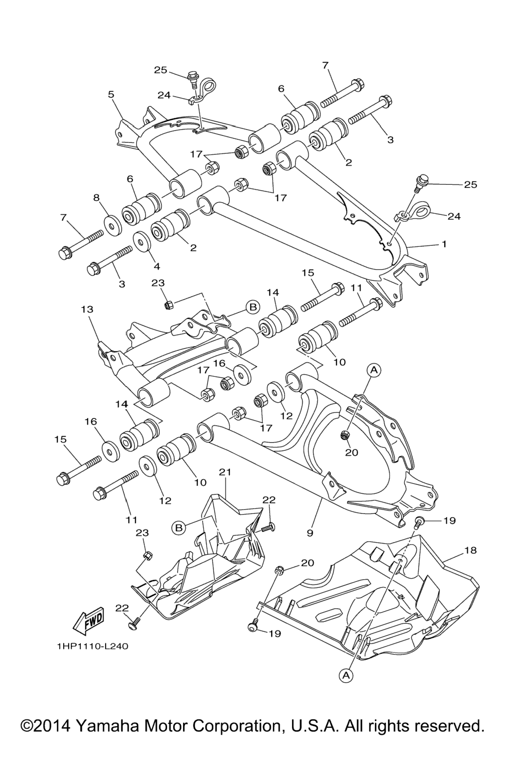 Схема узла Задний Рычаг