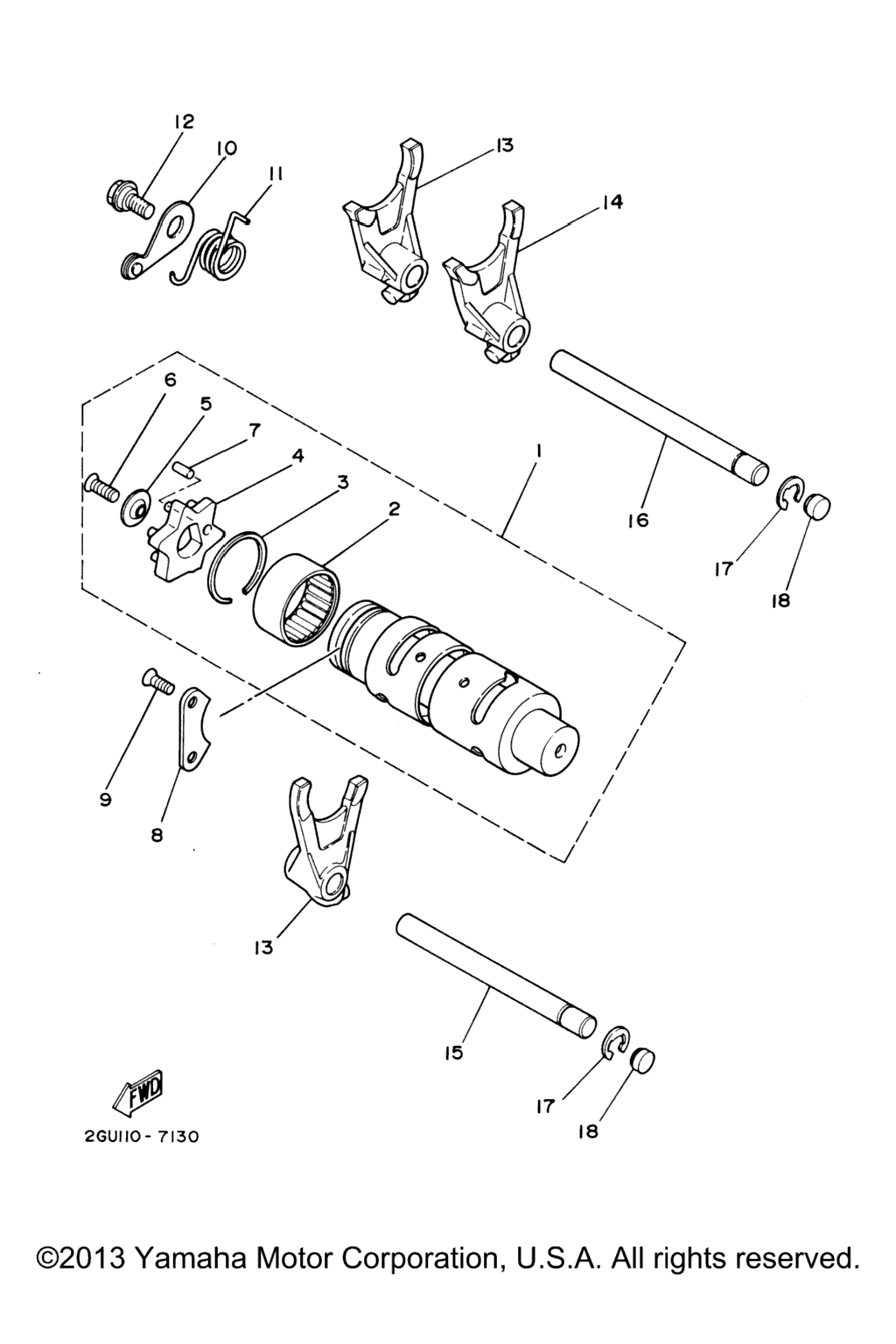 Схема узла Форк Переключателя Кулачка