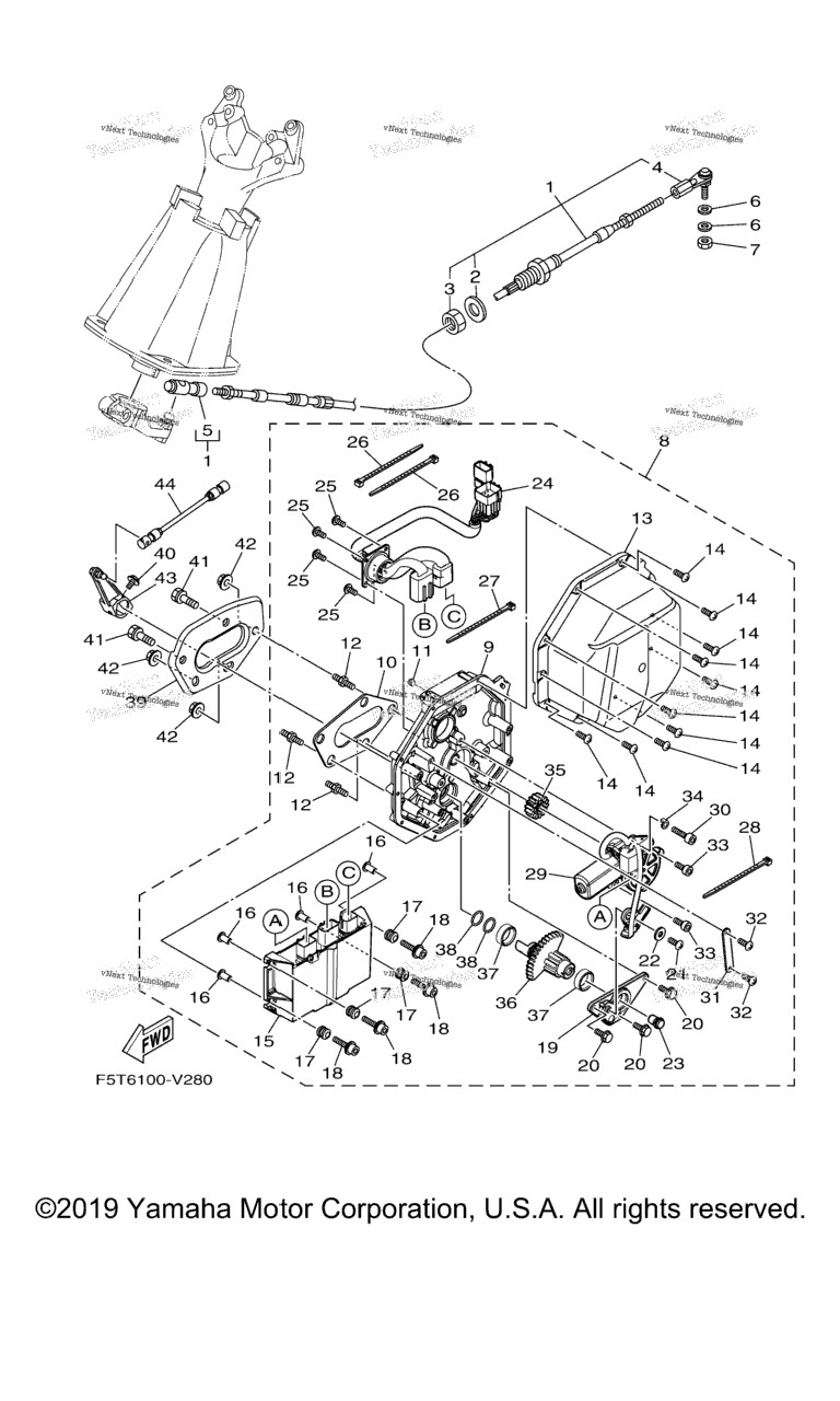 Схема узла Управляющий Трос