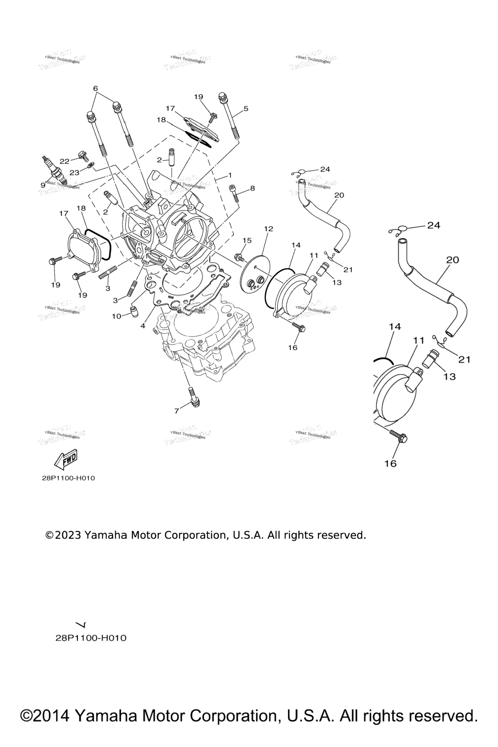 Схема узла Головка Цилиндра