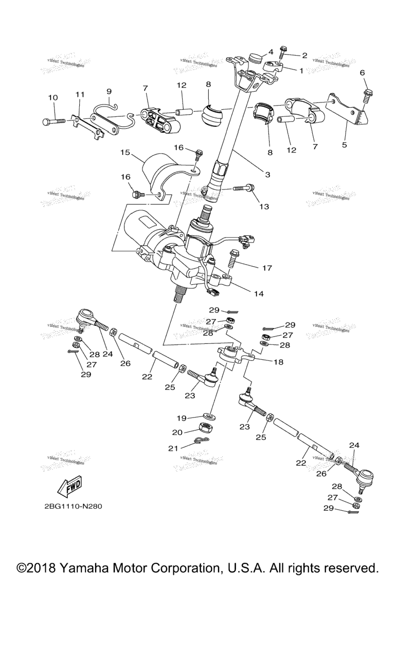 Схема узла Рулевая Система