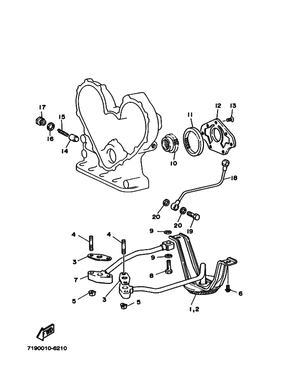 Схема узла Масляный Насос 2 (>Y.001101) Для Yamaha Md25H