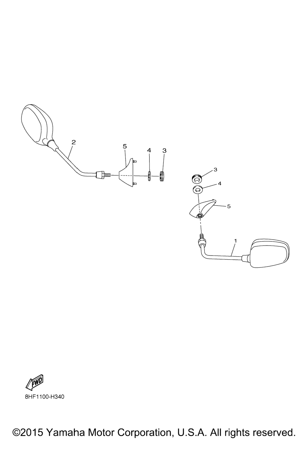 Схема узла Зеркала Заднего Вида