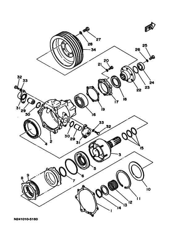Схема узла 油圧ｸﾗﾂﾁP.t.o. 1 (V629Kuh用) Для Yamaha V629Kuh
