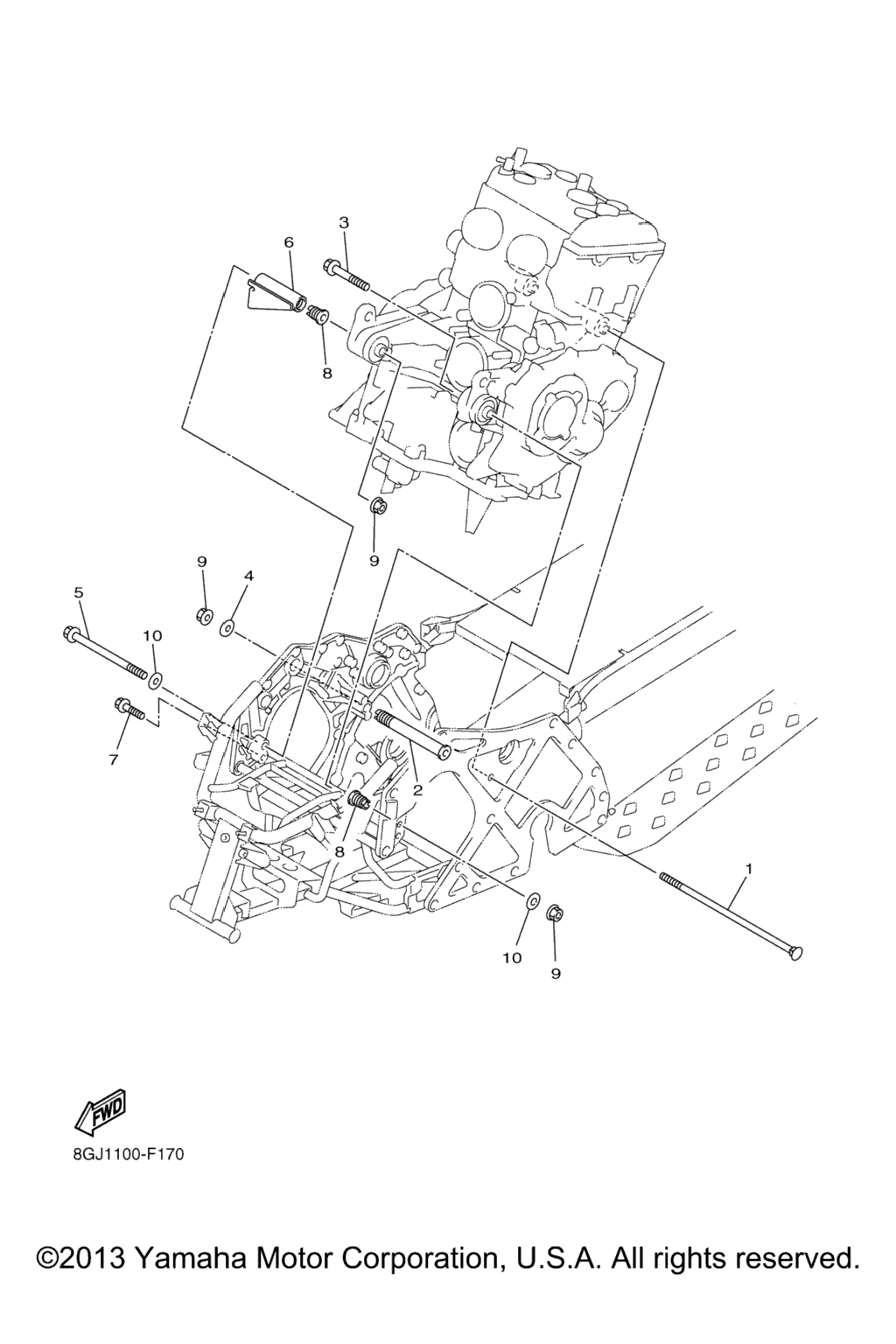 Схема узла Крепление Двигателя