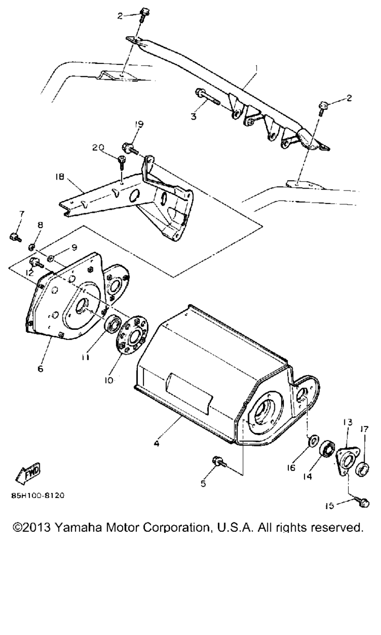 Схема узла Крепление Двигателя