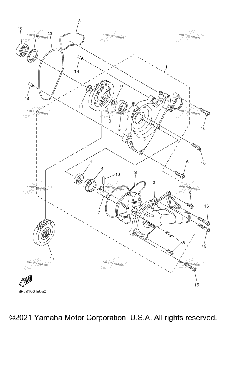 Схема узла Водяные Насосы