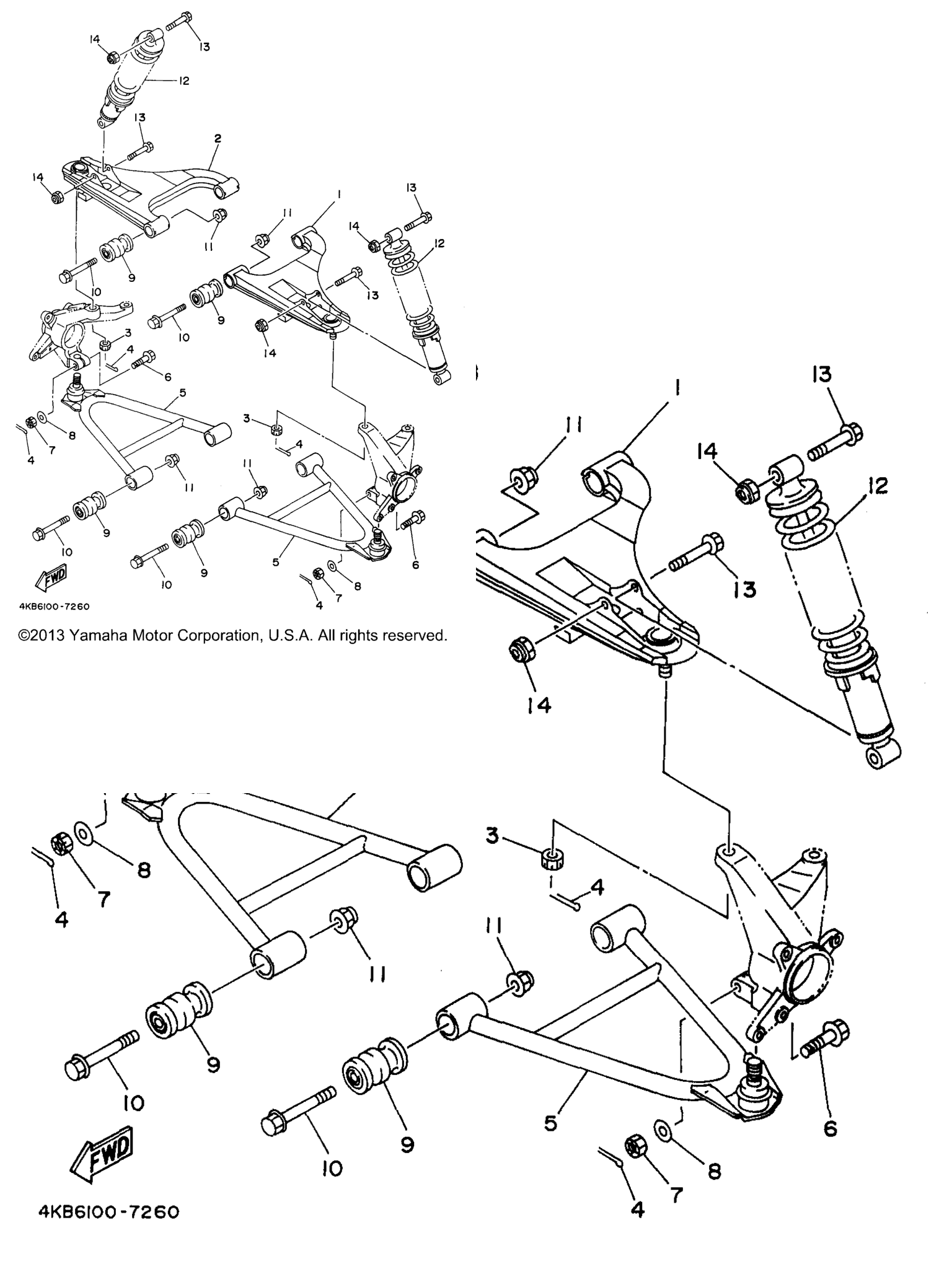 Схема узла Передняяsuspension Wheel