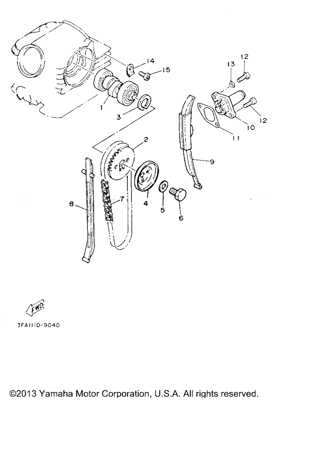 Схема узла Распредвал - Цепь