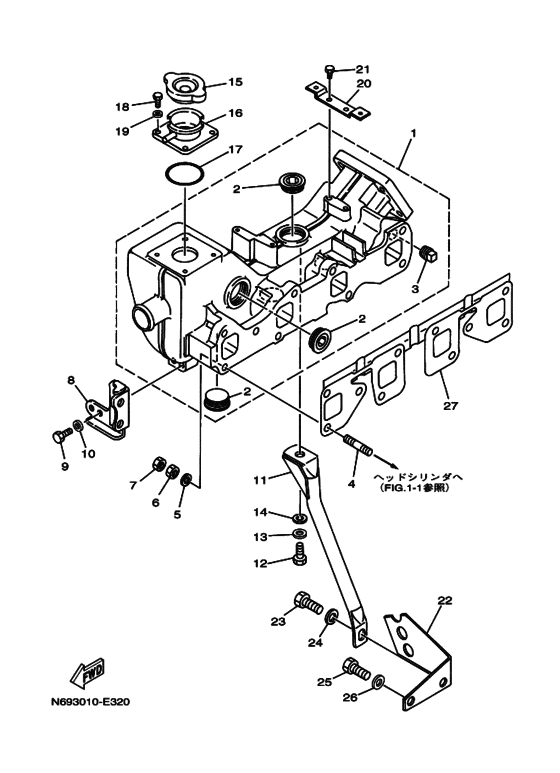 Схема узла Выхлопная Система Для Yamaha Sx372Ks