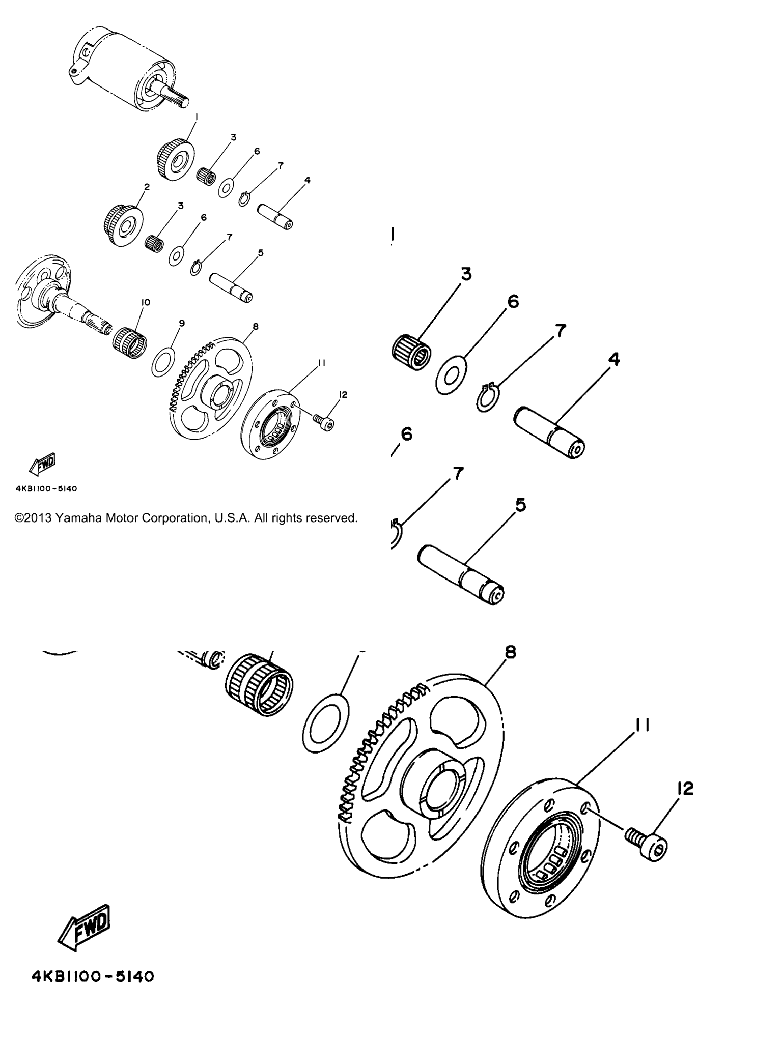 Схема узла Муфта Стартера