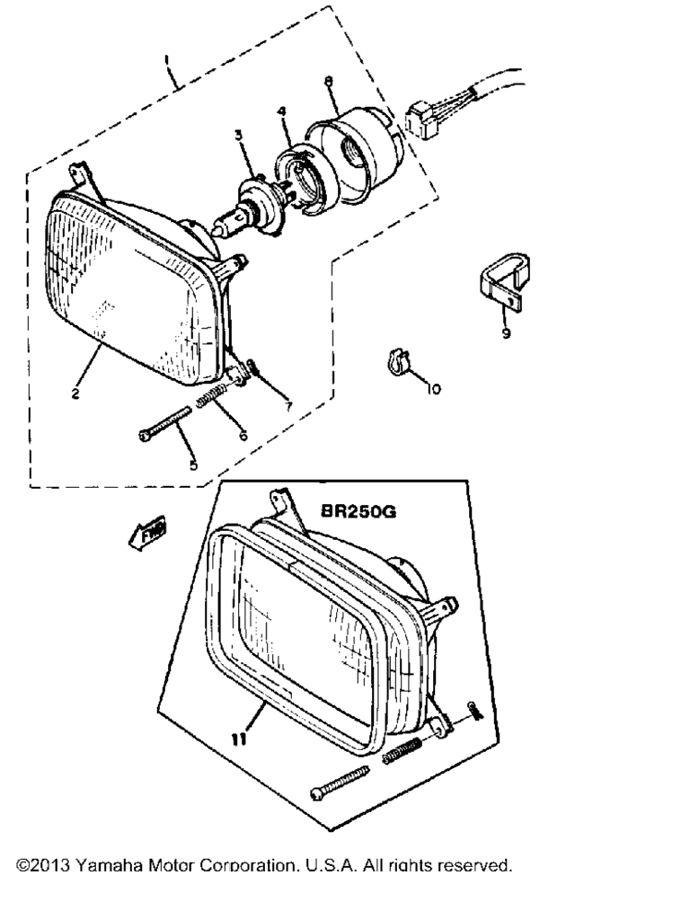 Схема узла Фара Br250F - G